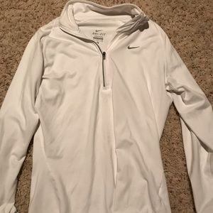 White nike half zip